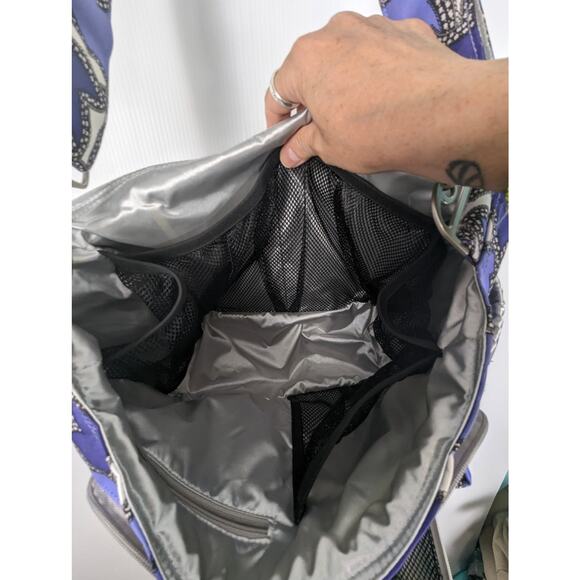 Ju Ju Be Happy Better Be Lace Diaper Bag Purple Floral Baby Bag Changing Pad - Picture 7 of 14